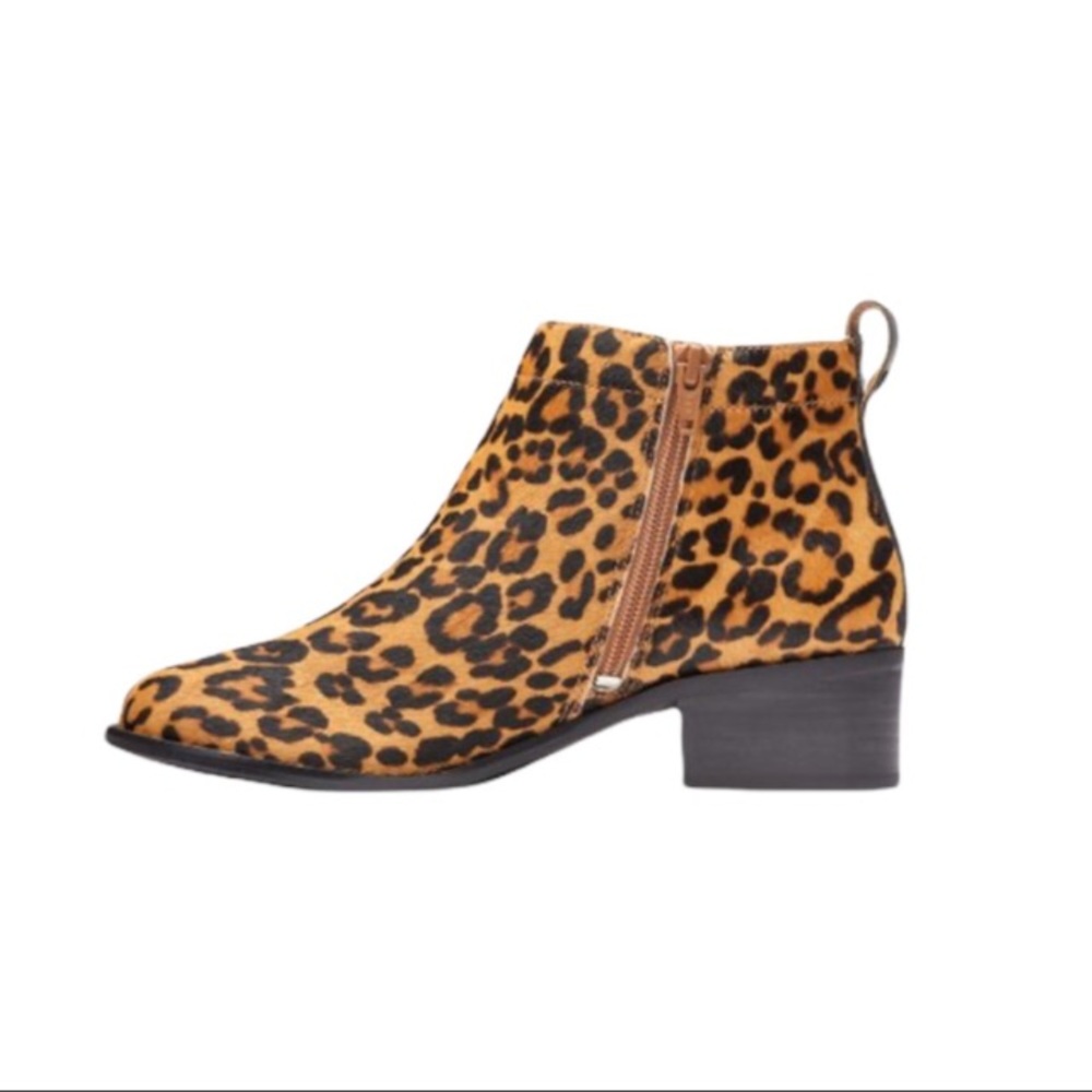 Vionic Leopard Hope Clara Bootie Chelsea bootie cow hair 8 Water-Resistance NIB - Picture 10 of 13